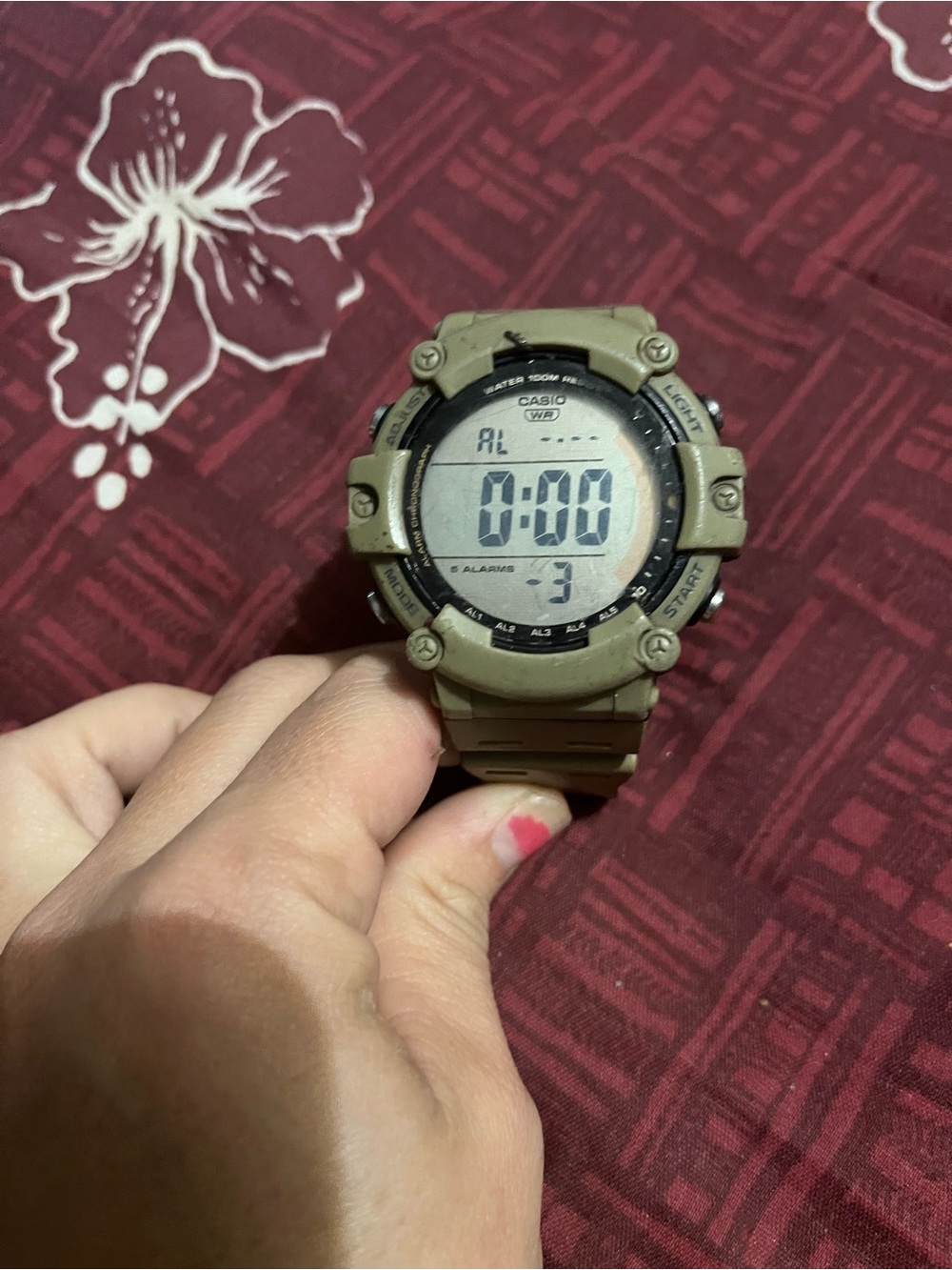 Casio Digital Sports Watch - Olive